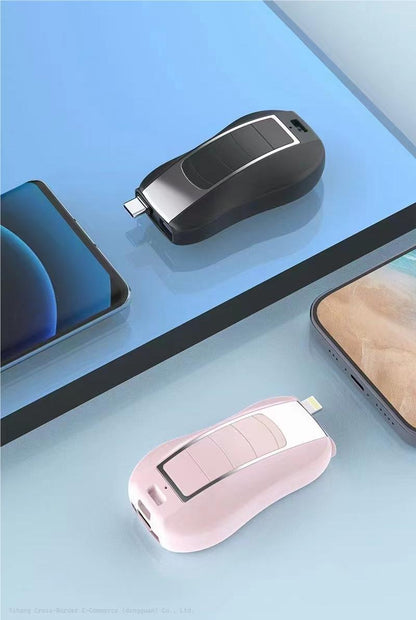 New 2 in 1 Keychain Portable Power Bank Emergency Charging