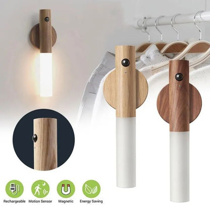 LED USB Wireless Wood Stick Night Light Warm Motion Sensor