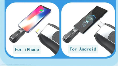 New 2 in 1 Keychain Portable Power Bank Emergency Charging