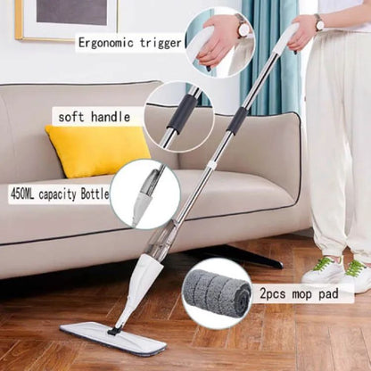 Water Spray Mop Microfiber Floor Cleaning